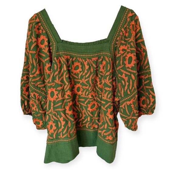 Solana from Sister Mary Jane Square Neck Embroidered Blouse - Picture 3 of 9